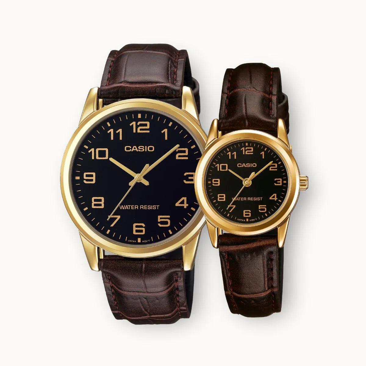 CASIO Couple MTP - V001GL - 1B | LTP - V001GL - 1B - G Moments Qatar